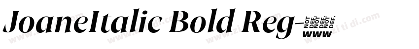 JoaneItalic Bold Reg字体转换